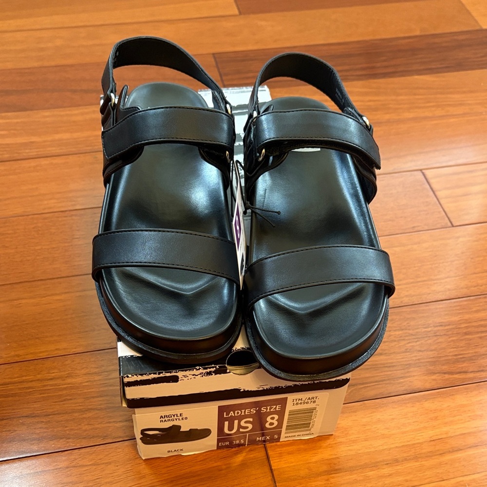 Dolce Vita Black Double Strap Sandals